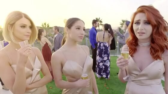 Three bridesmaids with wet tight pussies and one cock